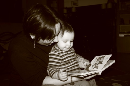 Reading with mommy